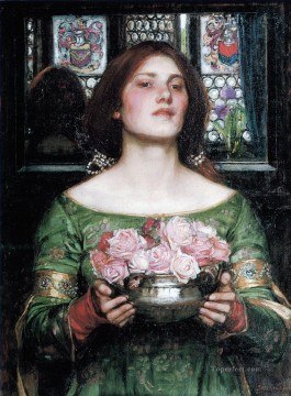 ジョン・ウィリアム・ウォーターハウス Painting - バラのつぼみを集めなさい ギリシャ人女性 ジョン・ウィリアム・ウォーターハウス